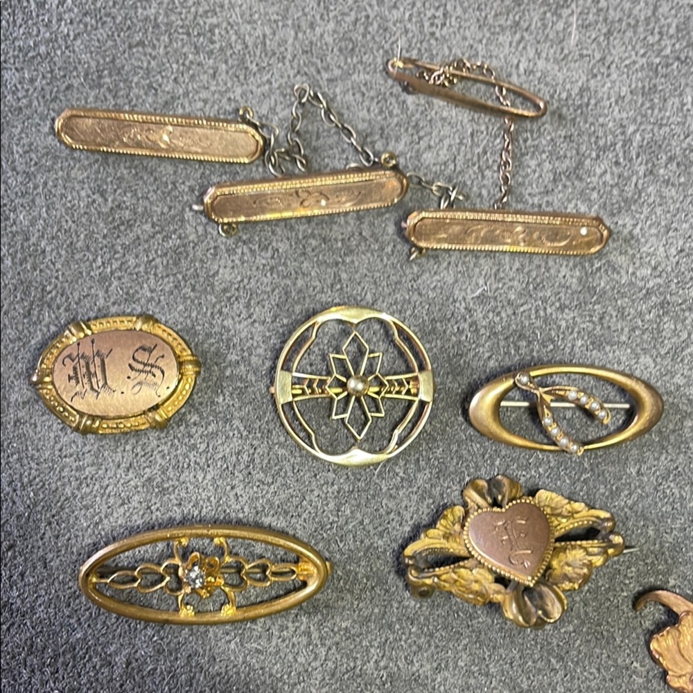 Lot of Vintage Bar Brooches and Scatter Pins - Picture 2 of 10
